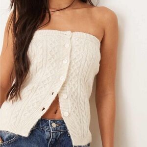 Off-the-Shoulder Cream Knit Sweater